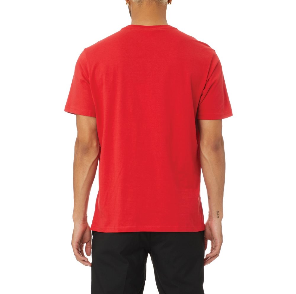 Kappa Authentic Estessi T Shirts Red White | 51209-CBES