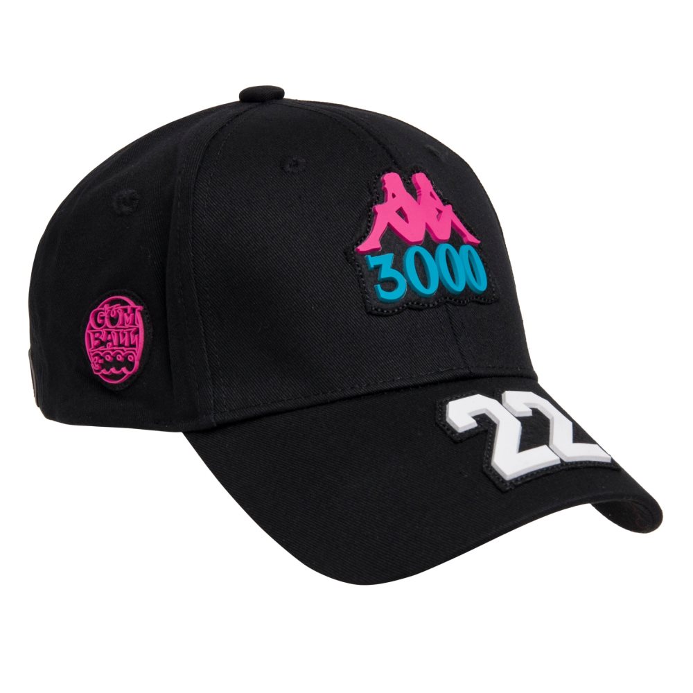 Kappa Authentic Gumball Genga Hats Black | 14267-VGWE