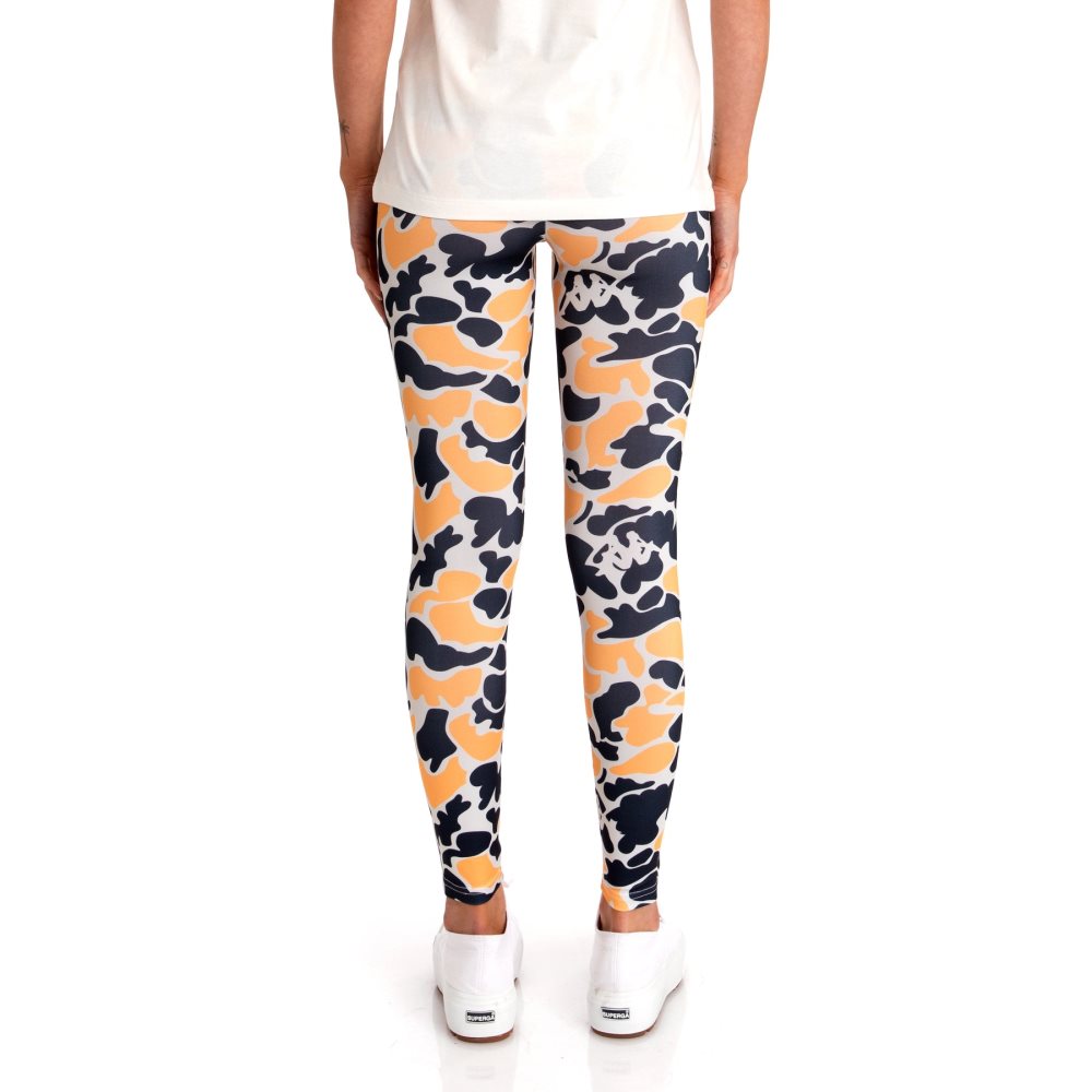 Kappa Authentic Palissa Leggings Black Light Orange | 31562-IYGJ