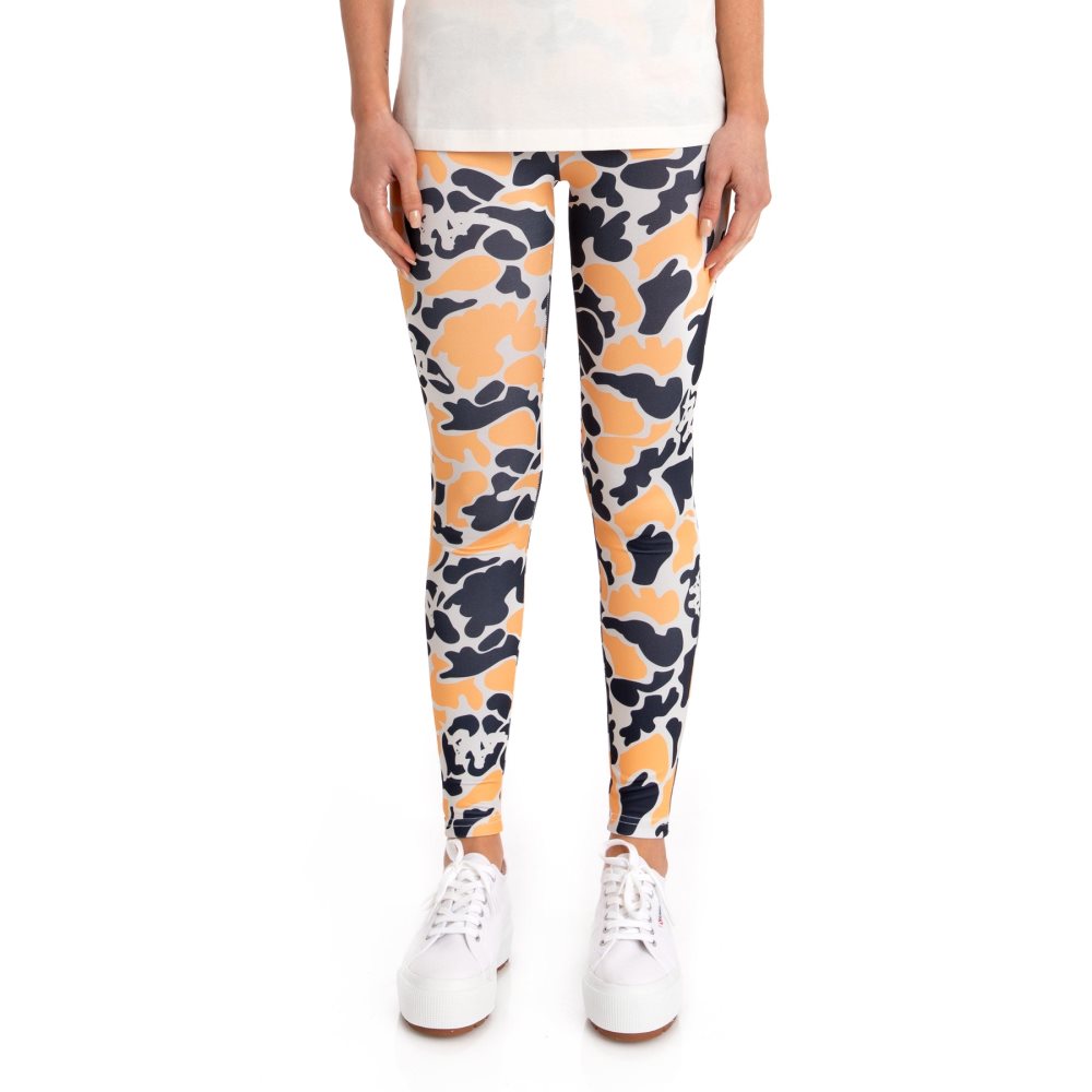 Kappa Authentic Palissa Leggings Black Light Orange | 31562-IYGJ