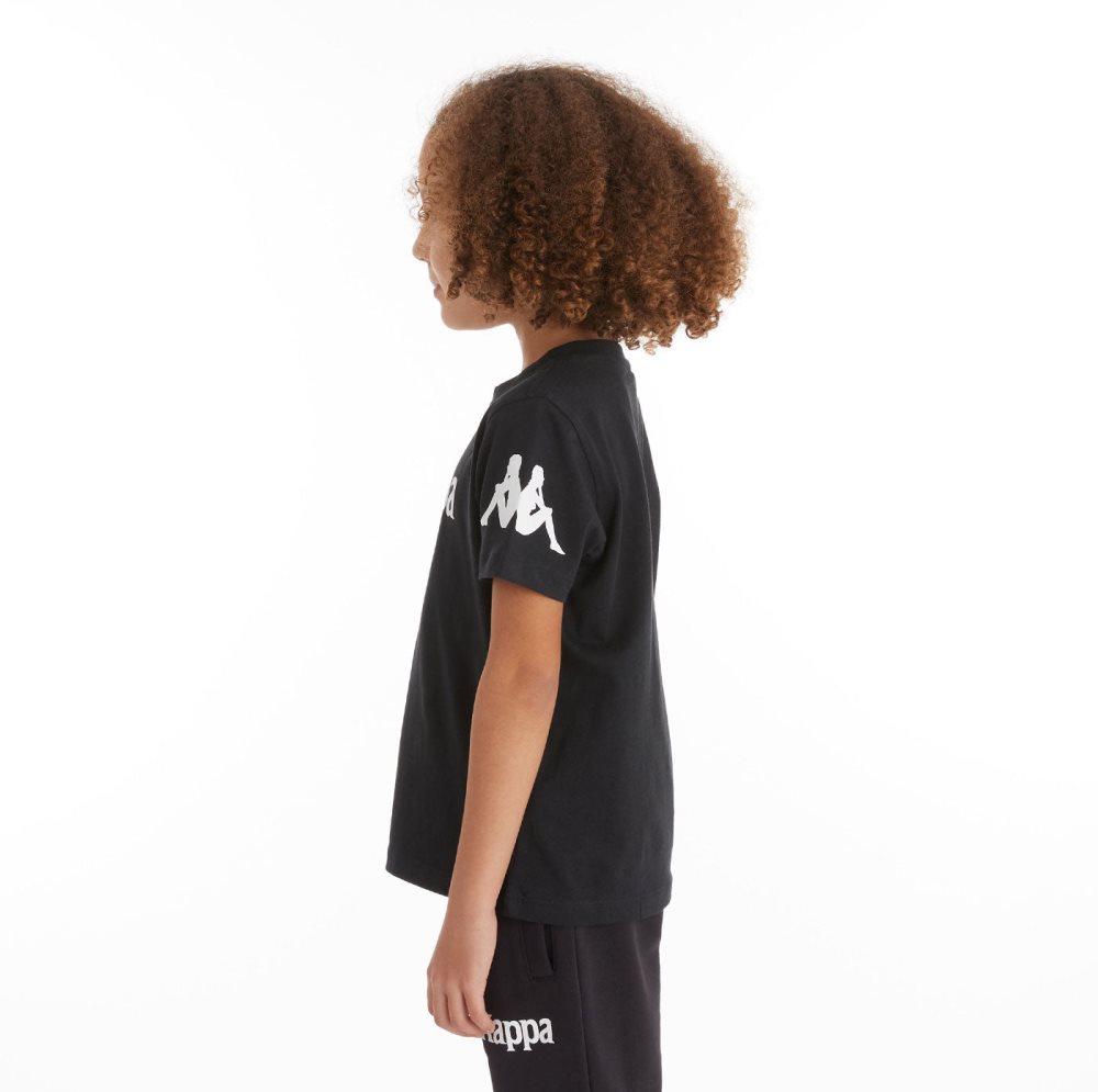 Kappa Authentic Paroo T Shirts Black | 51762-CMYI