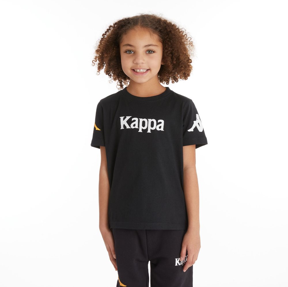 Kappa Authentic Paroo T Shirts Black | 51762-CMYI