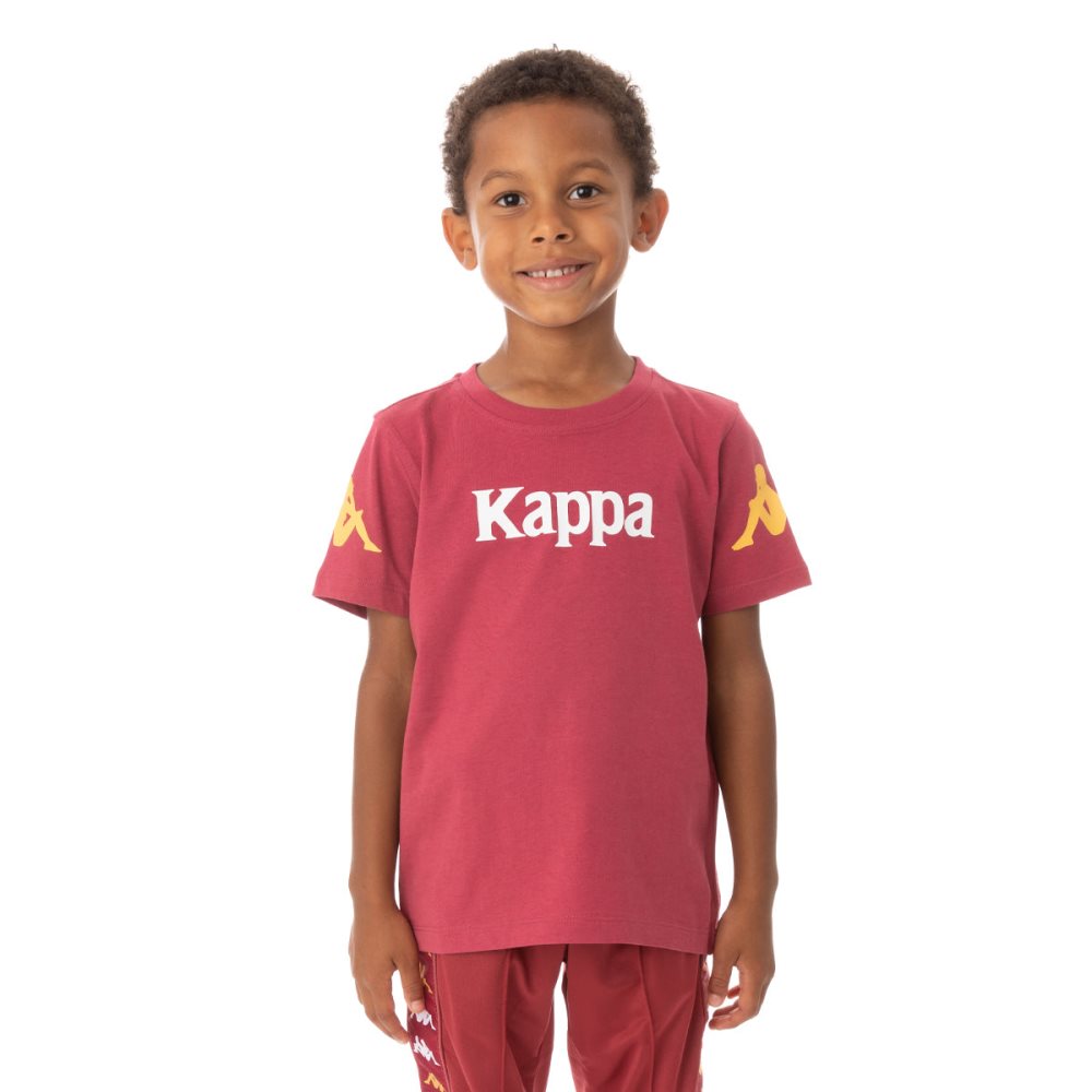 Kappa Authentic Paroo T Shirts Burgundy | 73816-KRJP