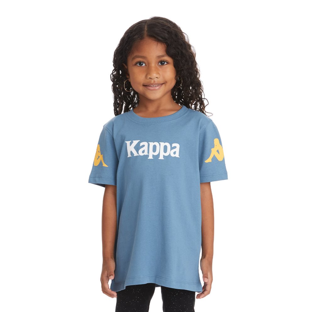 Kappa Authentic Paroo T Shirts Light Blue | 78351-EDNU