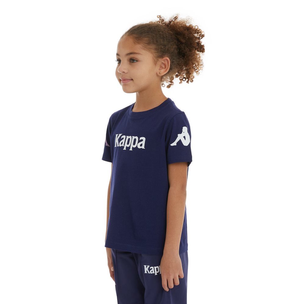 Kappa Authentic Paroo T Shirts Navy | 02145-KUWY