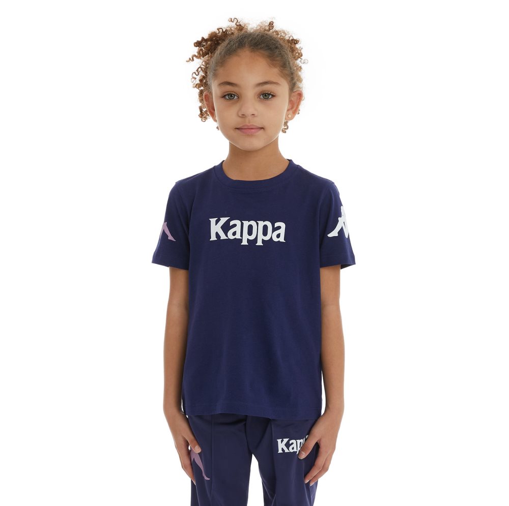 Kappa Authentic Paroo T Shirts Navy | 02145-KUWY