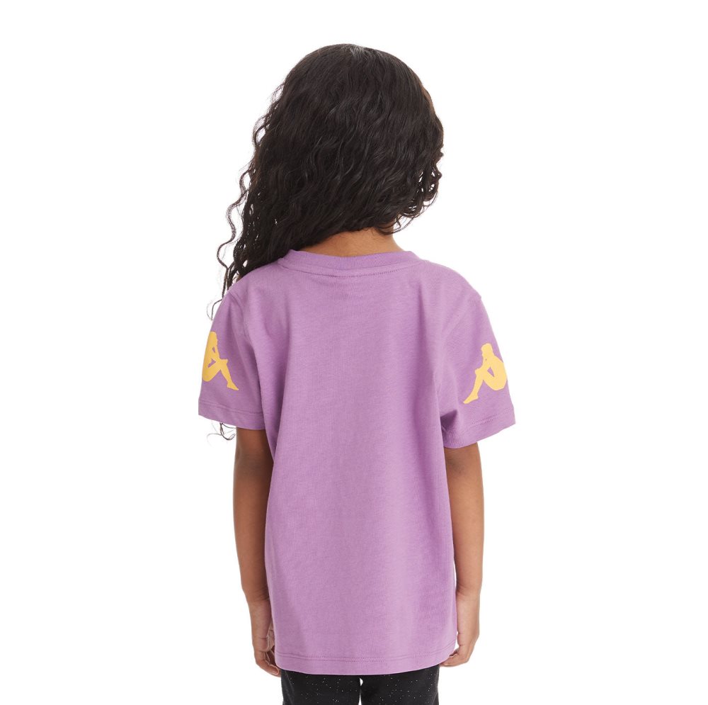 Kappa Authentic Paroo T Shirts Purple Lavender | 28976-UVSZ