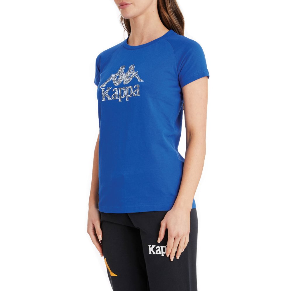 Kappa Authentic Shaira T Shirts Blue | 14798-LQJV