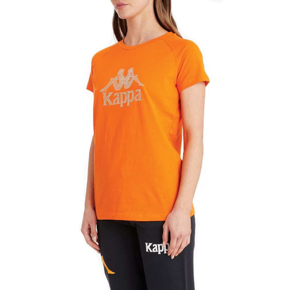 Kappa Authentic Shaira T Shirts Orange | 45180-PNBK