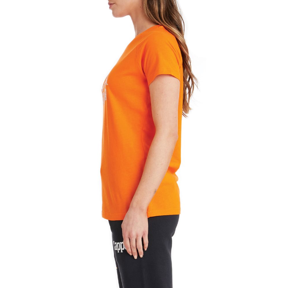 Kappa Authentic Shaira T Shirts Orange | 45180-PNBK