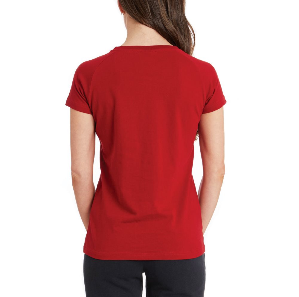 Kappa Authentic Shaira T Shirts Red | 73851-TBSP