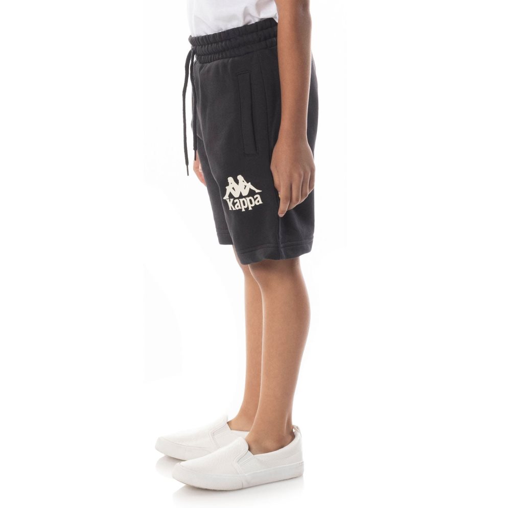 Kappa Authentic Uppsala Shorts Black Brown | 89172-BLKH