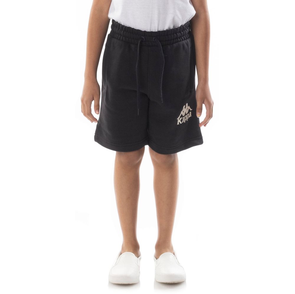 Kappa Authentic Uppsala Shorts Black Brown | 89172-BLKH