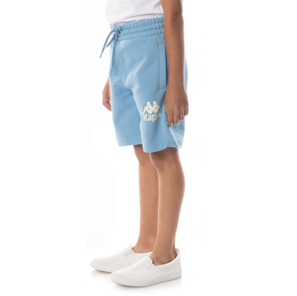 Kappa Authentic Uppsala Shorts Light Blue Brown | 64127-AJYV