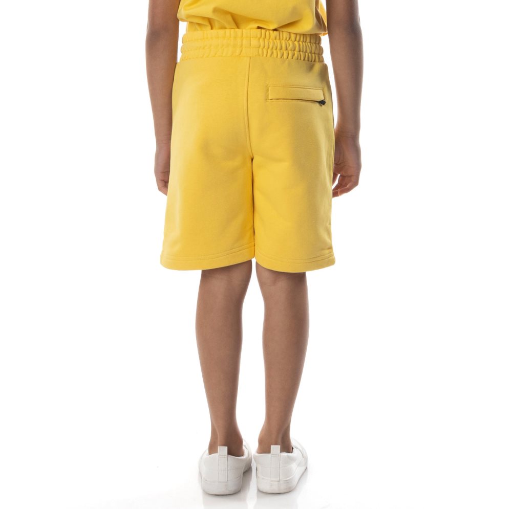 Kappa Authentic Uppsala Shorts Yellow Brown | 46132-TRPQ