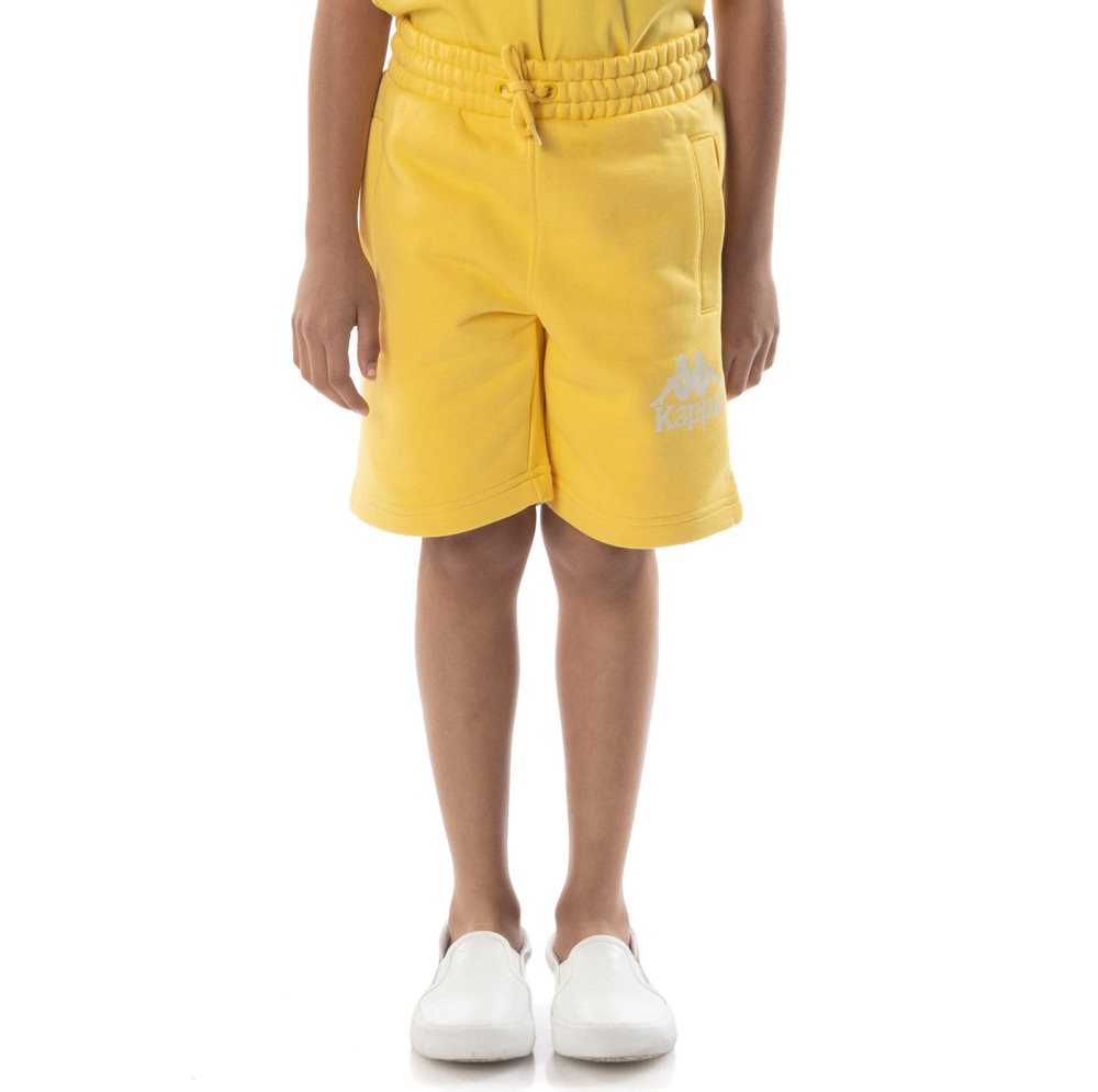 Kappa Authentic Uppsala Shorts Yellow Brown | 46132-TRPQ