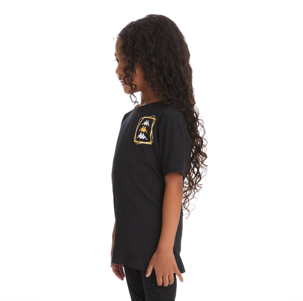 Kappa Authentic Vlado T Shirts Black | 26014-RHEG