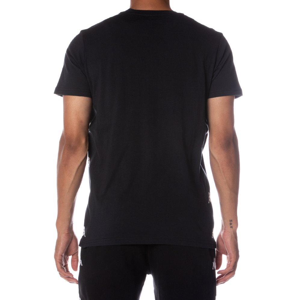 Kappa Authentic Vornit T Shirts Black | 70245-EQGV