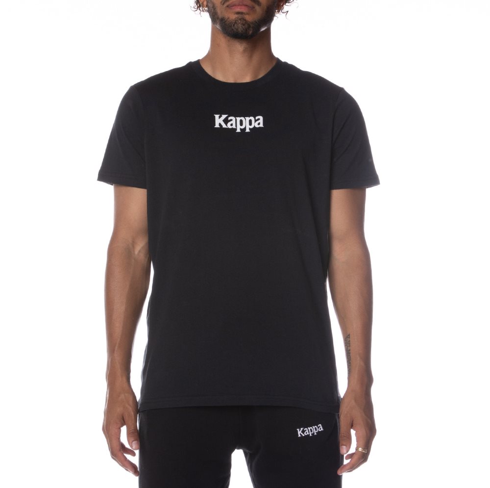 Kappa Authentic Vornit T Shirts Black | 70245-EQGV