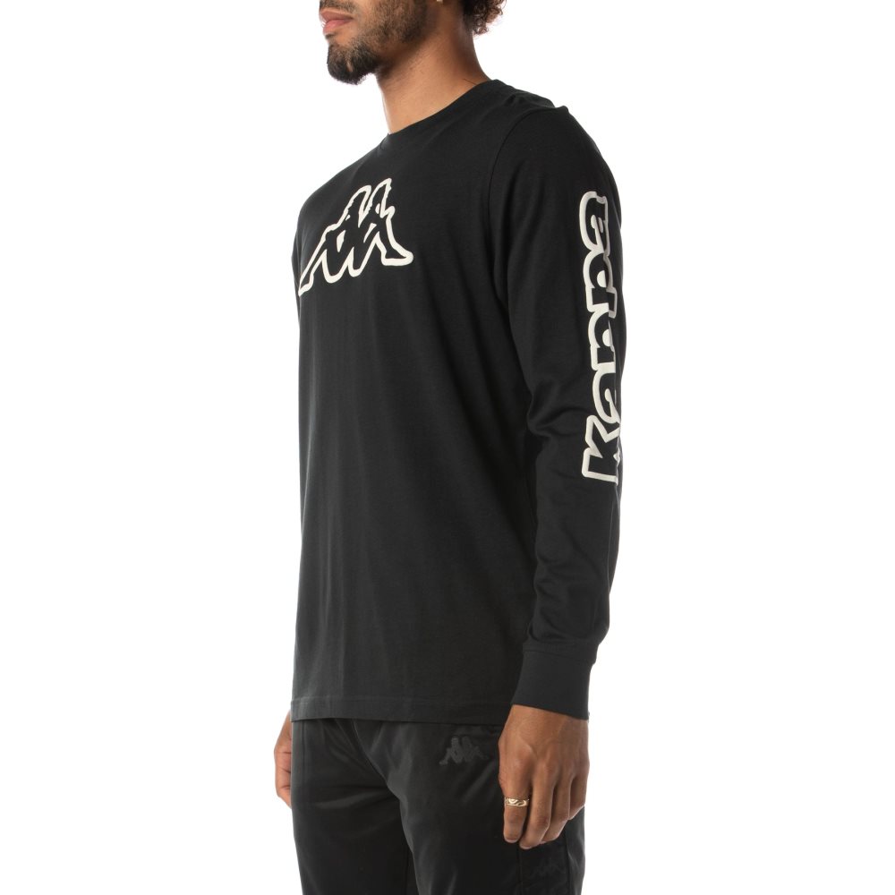 Kappa Logo Aby T Shirts Black | 35401-GDZX