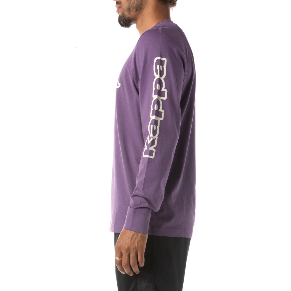 Kappa Logo Aby T Shirts Purple | 82945-RPXM