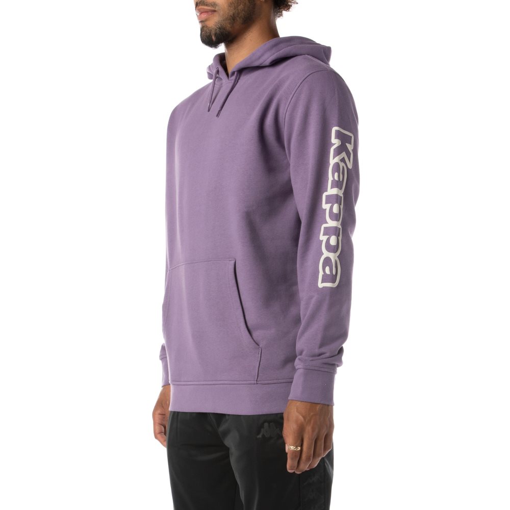 Kappa Logo Avo Hoodie Purple | 06391-XNVW