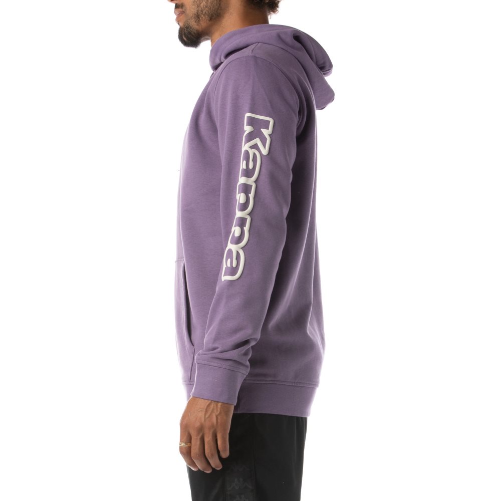 Kappa Logo Avo Hoodie Purple | 06391-XNVW