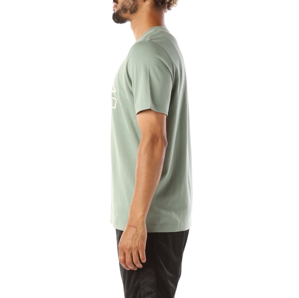 Kappa Logo Bant T Shirts Olive | 31679-WOTK