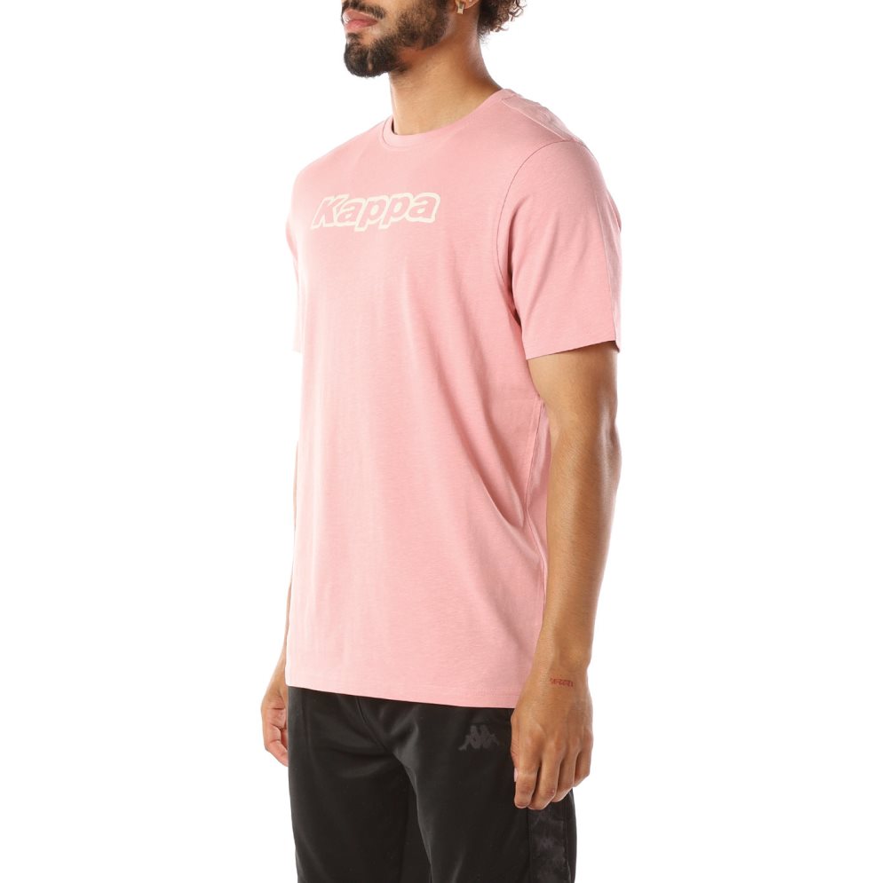 Kappa Logo Cabal T Shirts Light Pink | 39847-TMYX