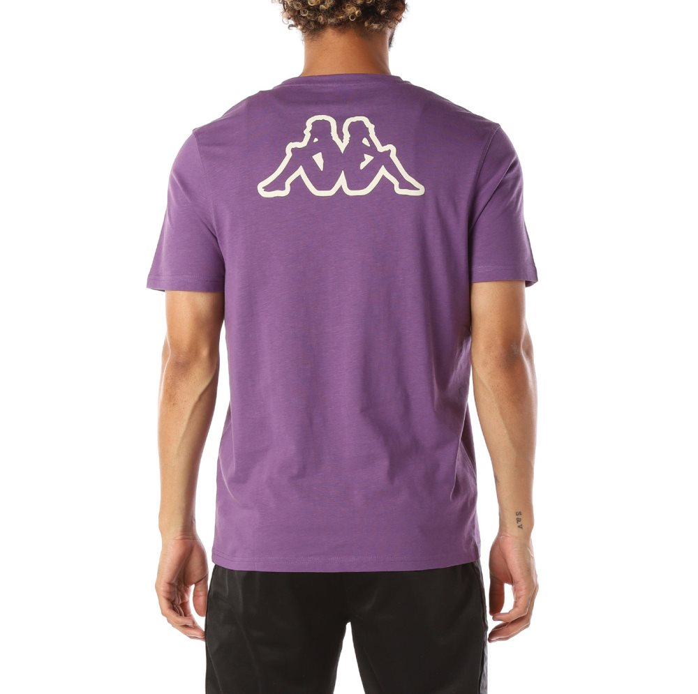 Kappa Logo Cabal T Shirts Purple | 32847-GYPN