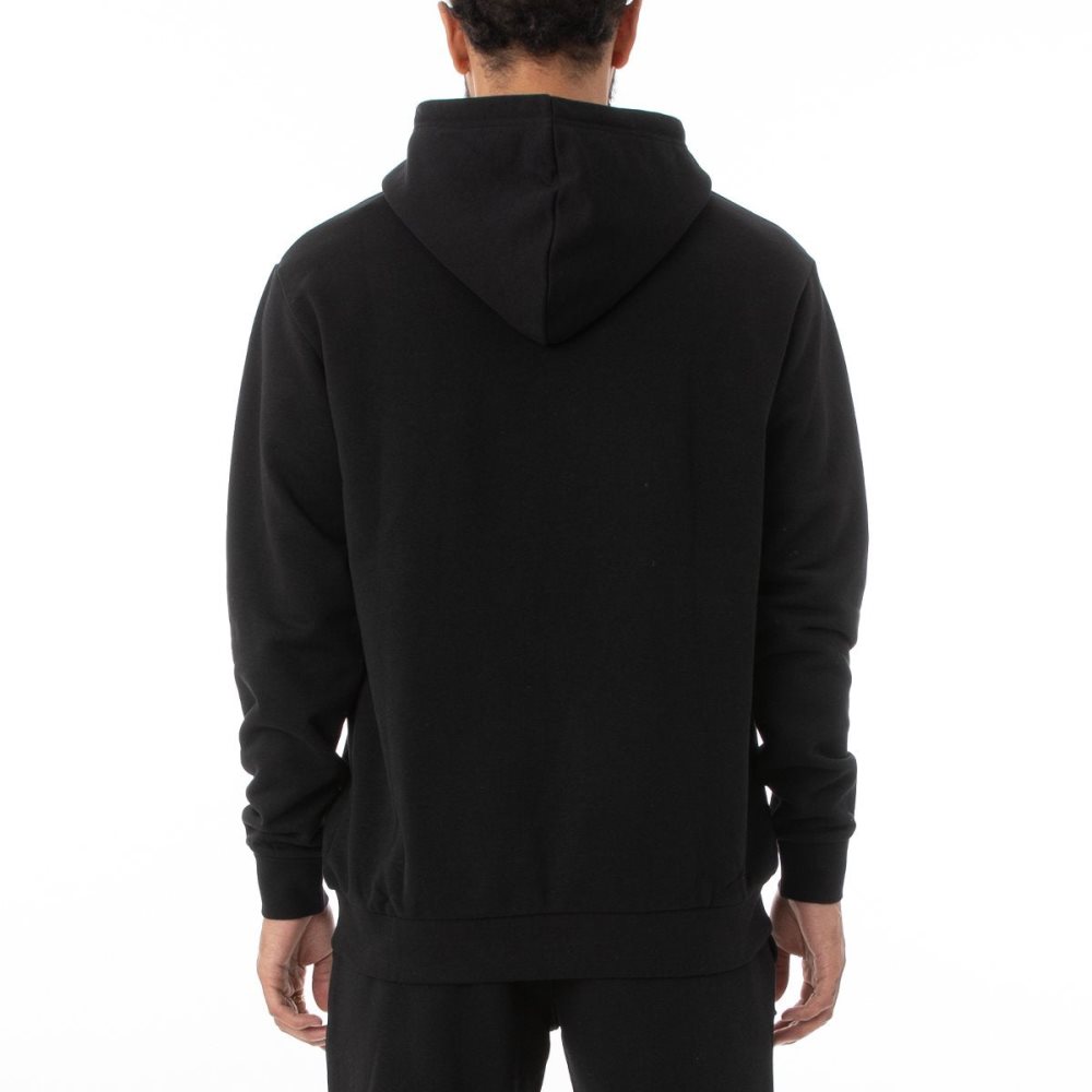 Kappa Logo Fleece Caiok Hoodie Black | 15046-HLBG