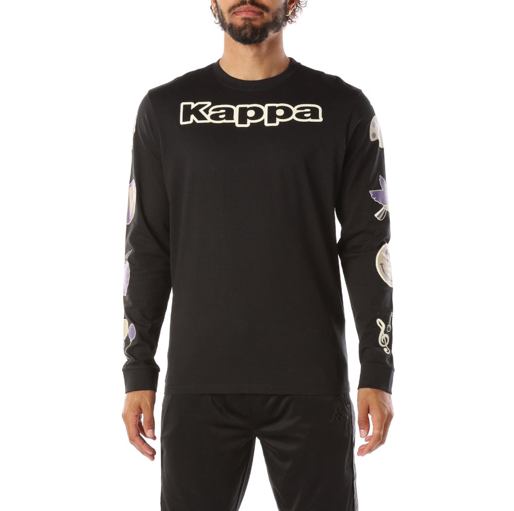 Kappa Logo Simbola T Shirts Black | 30645-SEWI