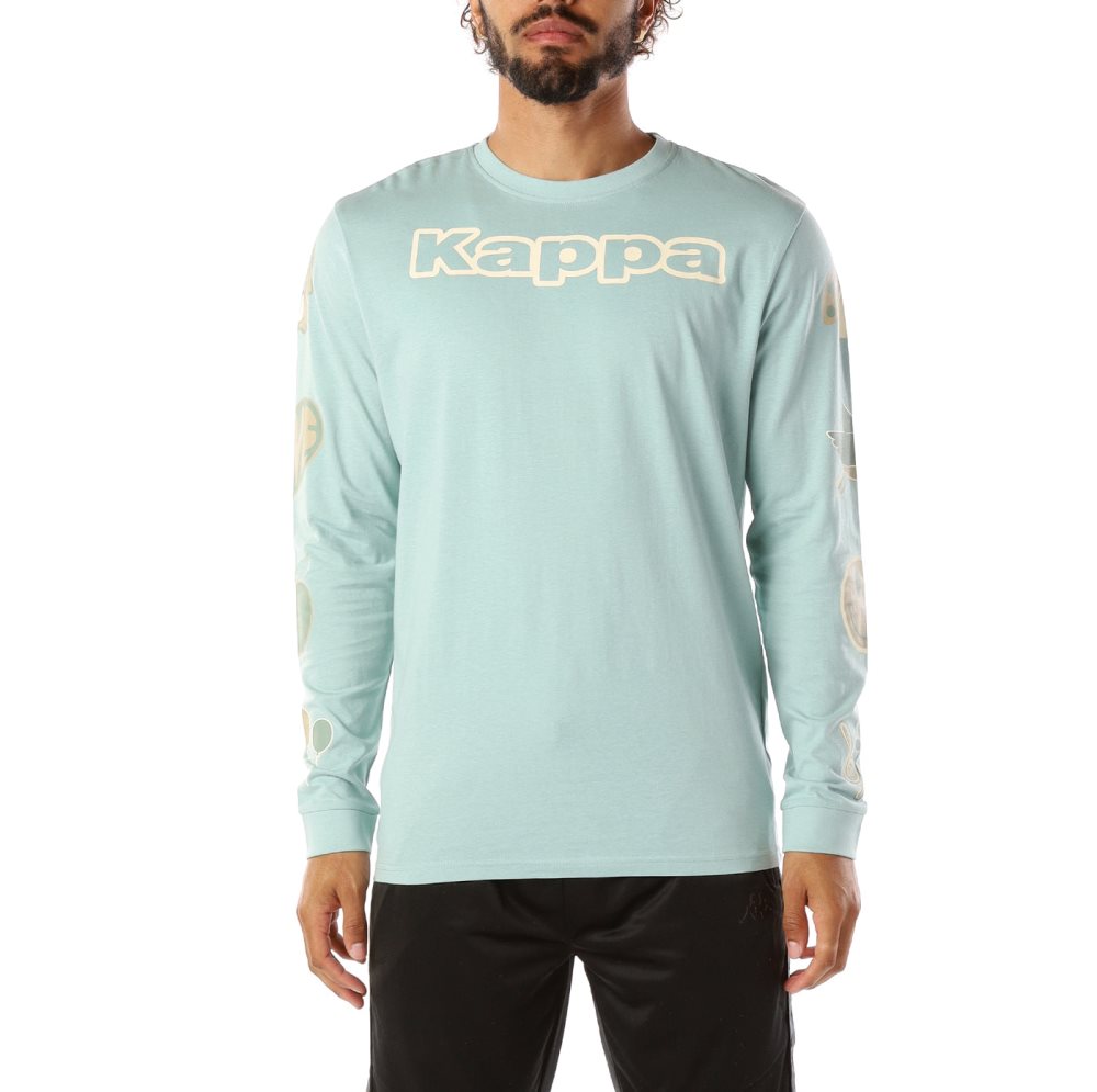 Kappa Logo Simbola T Shirts Light Blue | 20651-OSVJ