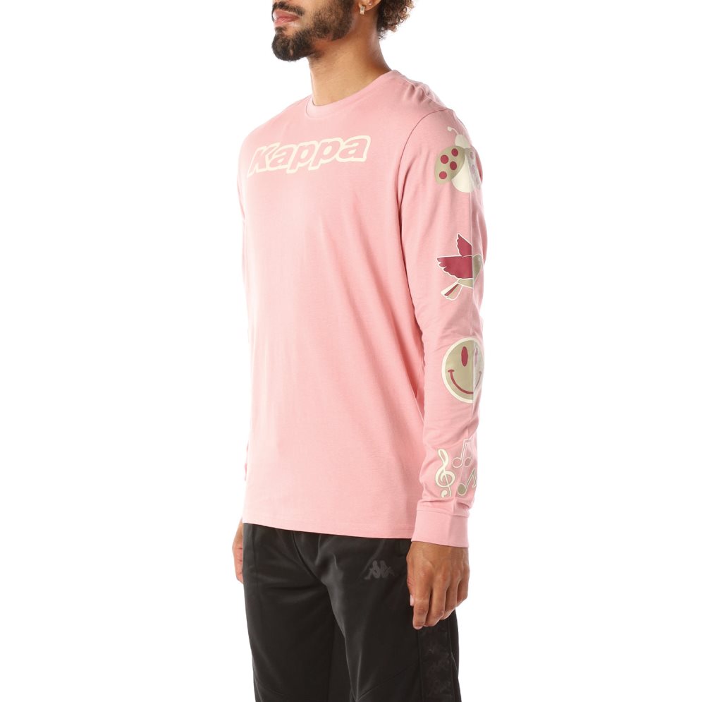 Kappa Logo Simbola T Shirts Light Pink | 32085-RVWE