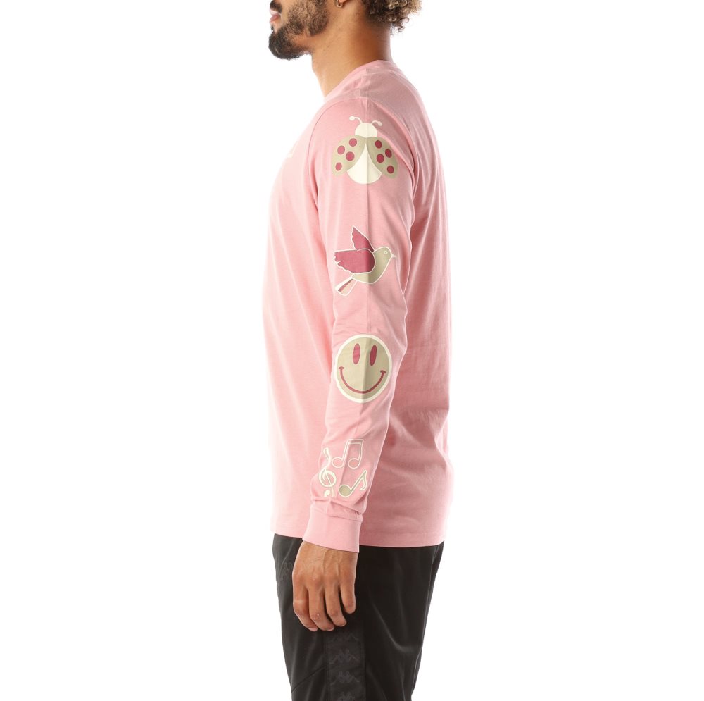 Kappa Logo Simbola T Shirts Light Pink | 32085-RVWE