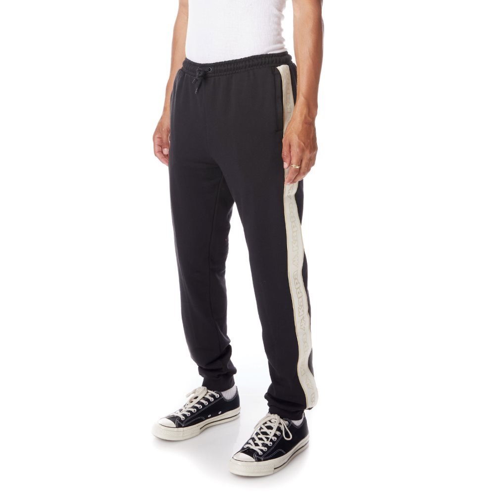 Kappa Logo Tape Anira 2 Sweatpants Black | 02364-MXYW