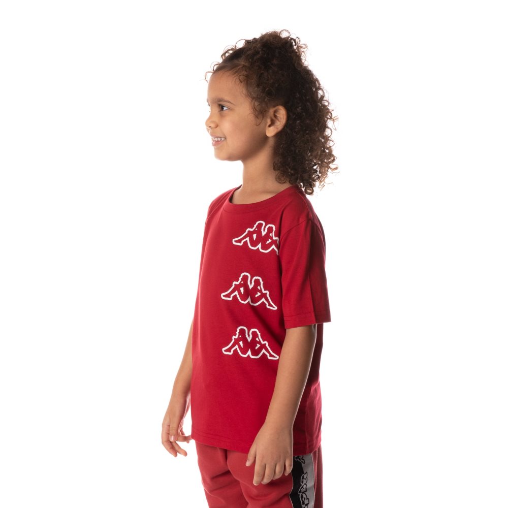 Kappa Logo Tape Aomix T Shirts Red | 26381-PBCY