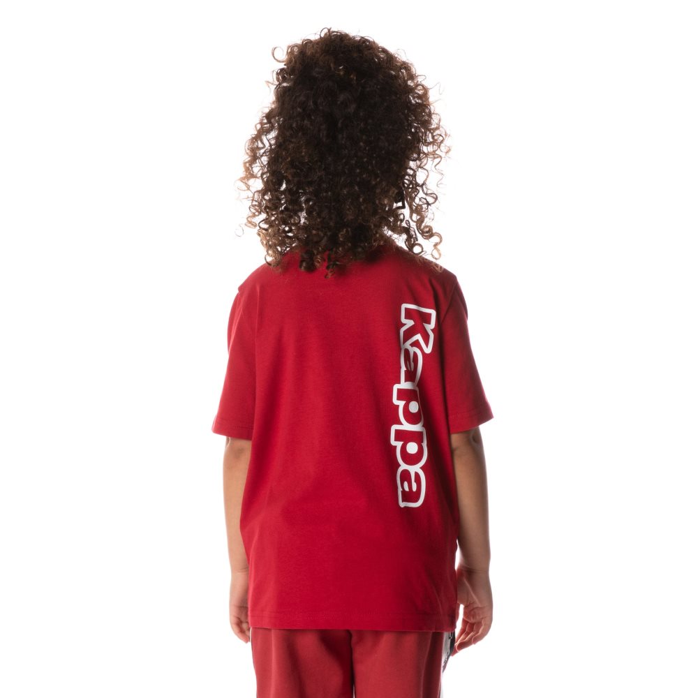 Kappa Logo Tape Aomix T Shirts Red | 26381-PBCY