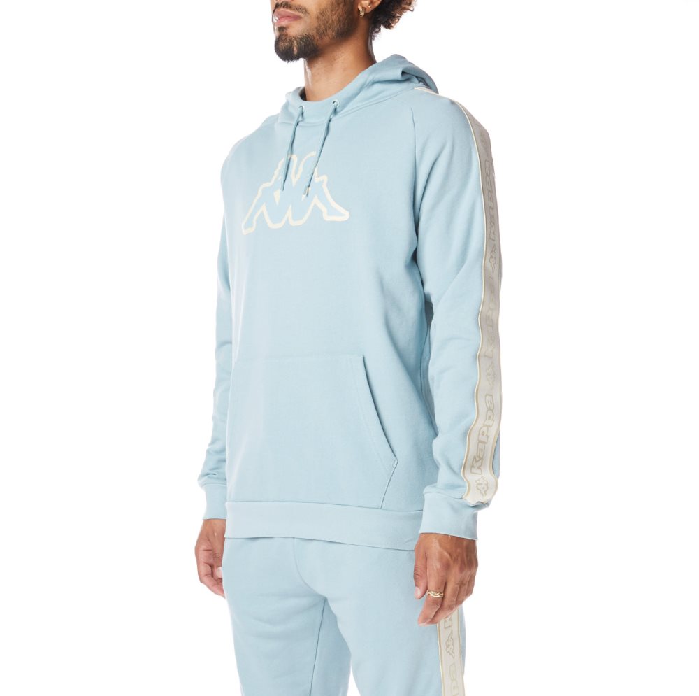 Kappa Logo Tape Apet 2 Hoodie Light Blue | 06829-WCYX