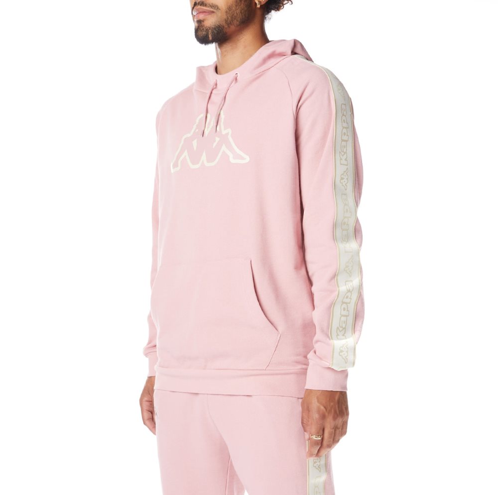 Kappa Logo Tape Apet 2 Hoodie Light Pink | 02671-NKEO