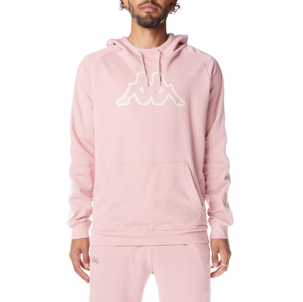 Kappa Logo Tape Apet 2 Hoodie Light Pink | 34091-GIWL