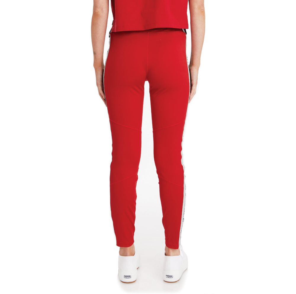 Kappa Logo Tape Desir Leggings Red | 50698-JMVX