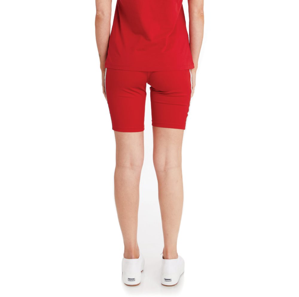 Kappa Logo Tape Doham Bike Shorts Red | 78641-WCGU