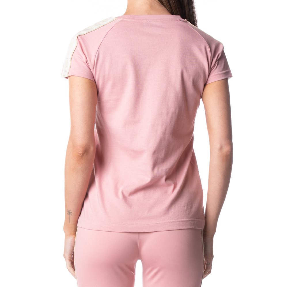 Kappa Logo Tape Eiza T Shirts Pink | 27086-ETHK