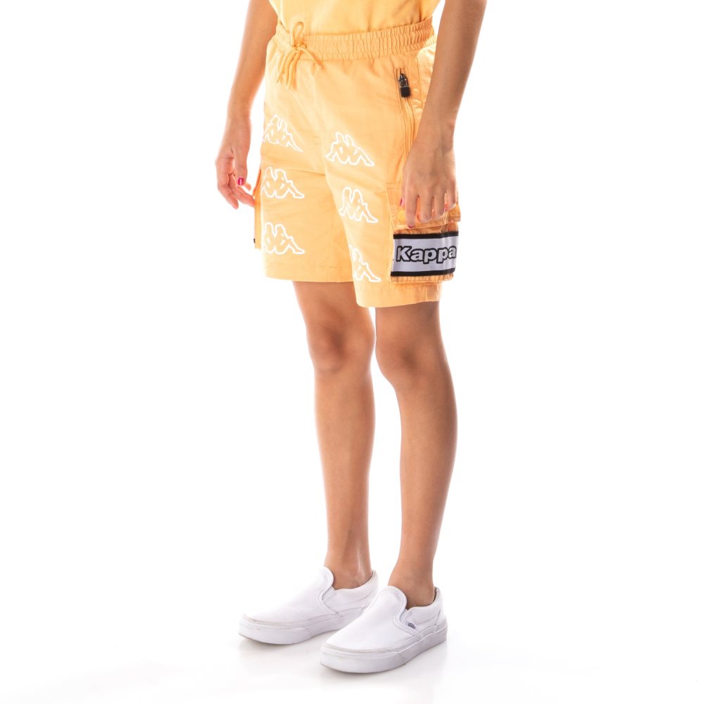 Kappa Logo Tape Esso Cargo Shorts Light Orange | 91643-UQFL