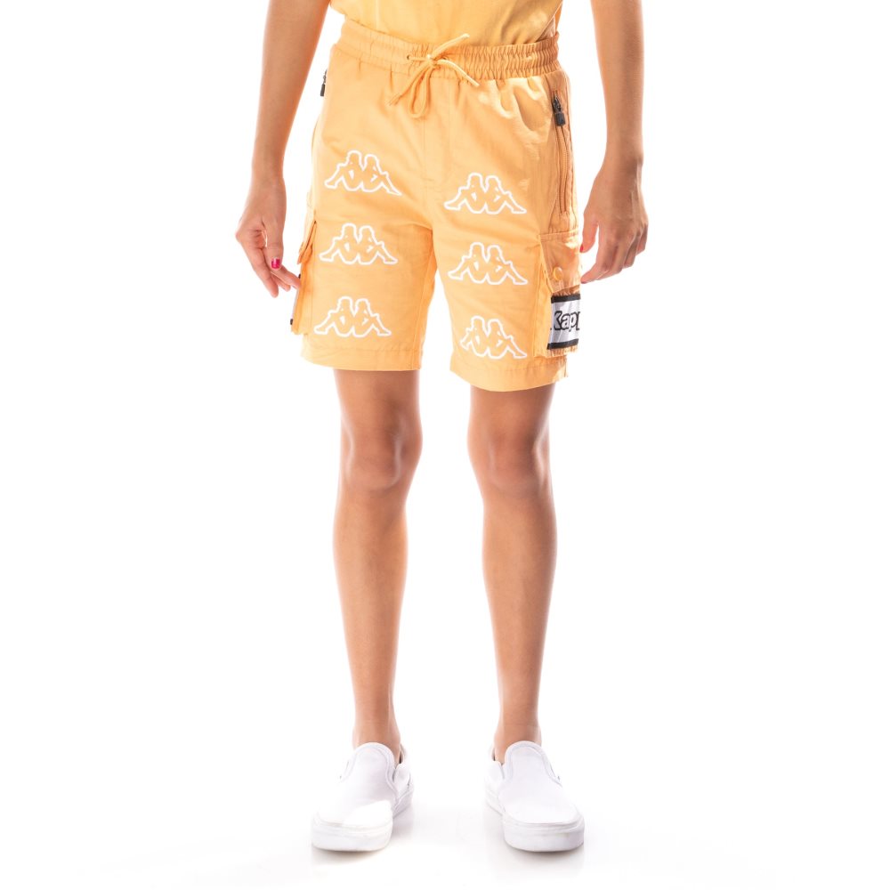 Kappa Logo Tape Esso Cargo Shorts Light Orange | 91643-UQFL