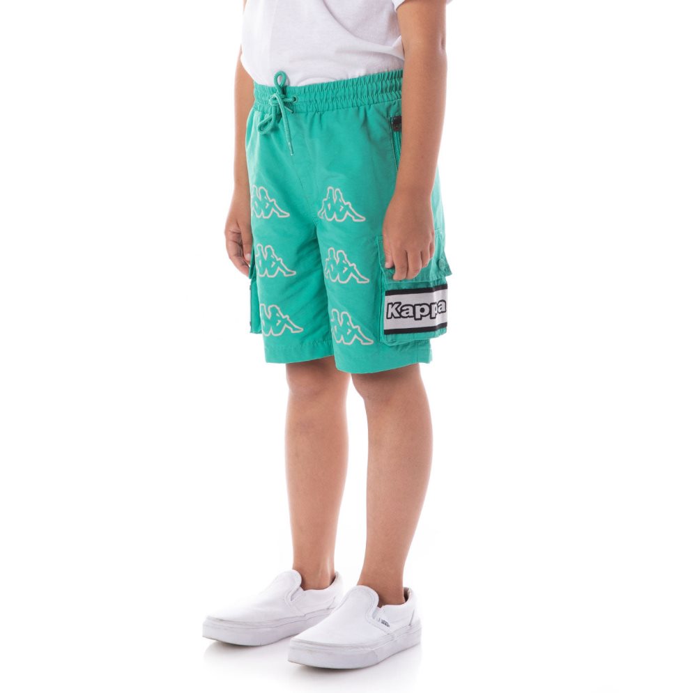 Kappa Logo Tape Esso Cargo Shorts Turquoise | 39568-VICU