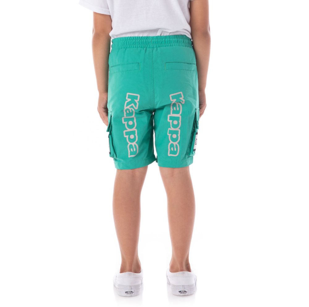 Kappa Logo Tape Esso Cargo Shorts Turquoise | 39568-VICU