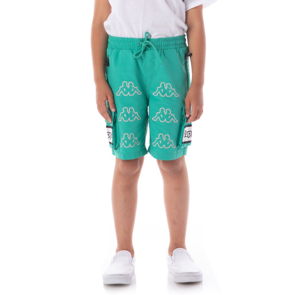 Kappa Logo Tape Esso Cargo Shorts Turquoise | 39568-VICU