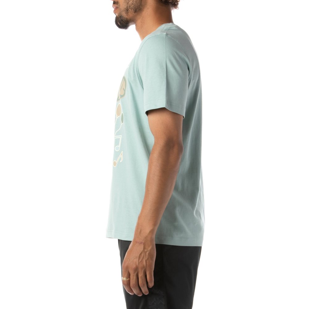 Kappa Logo Tutto T Shirts Light Blue | 59134-EFNB